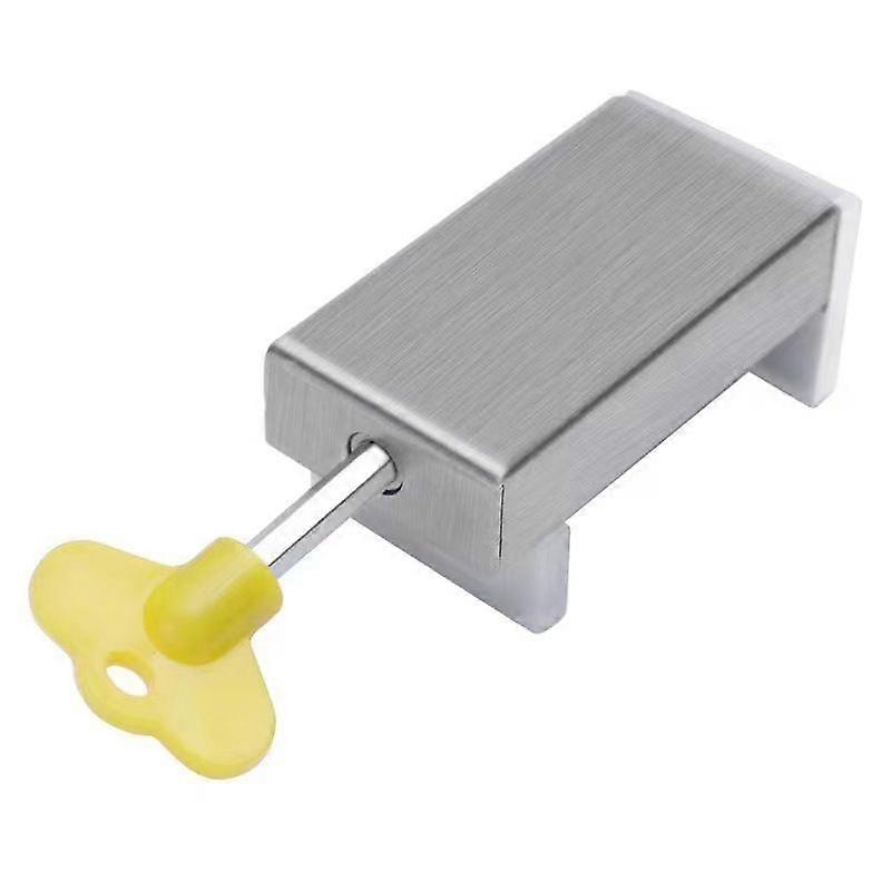 Silver Sliding Window Lock with Key  1pc for Sliding Doors & Windows