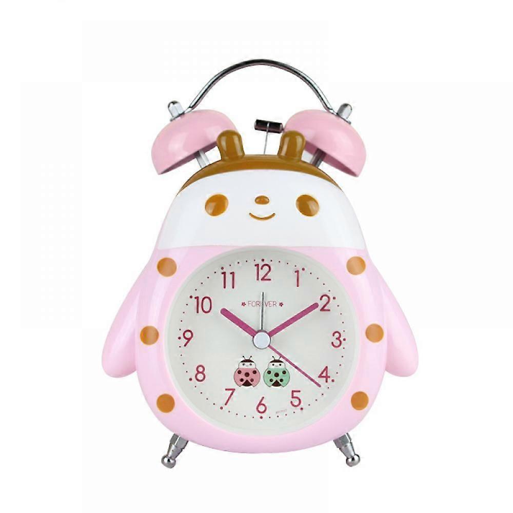 SAYTAY Alarm Clock, Analog Metal Ladybug Alarm Clock , Student Home Decoration Desktop Clock