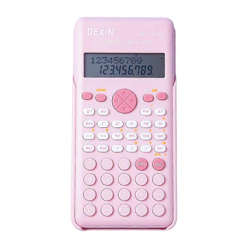 Scientific Calculators Pink Math Calculator with 240 Multi-Functional Calculator 2 Lines LCD Display Ideal for Teachers High College Students Middle S