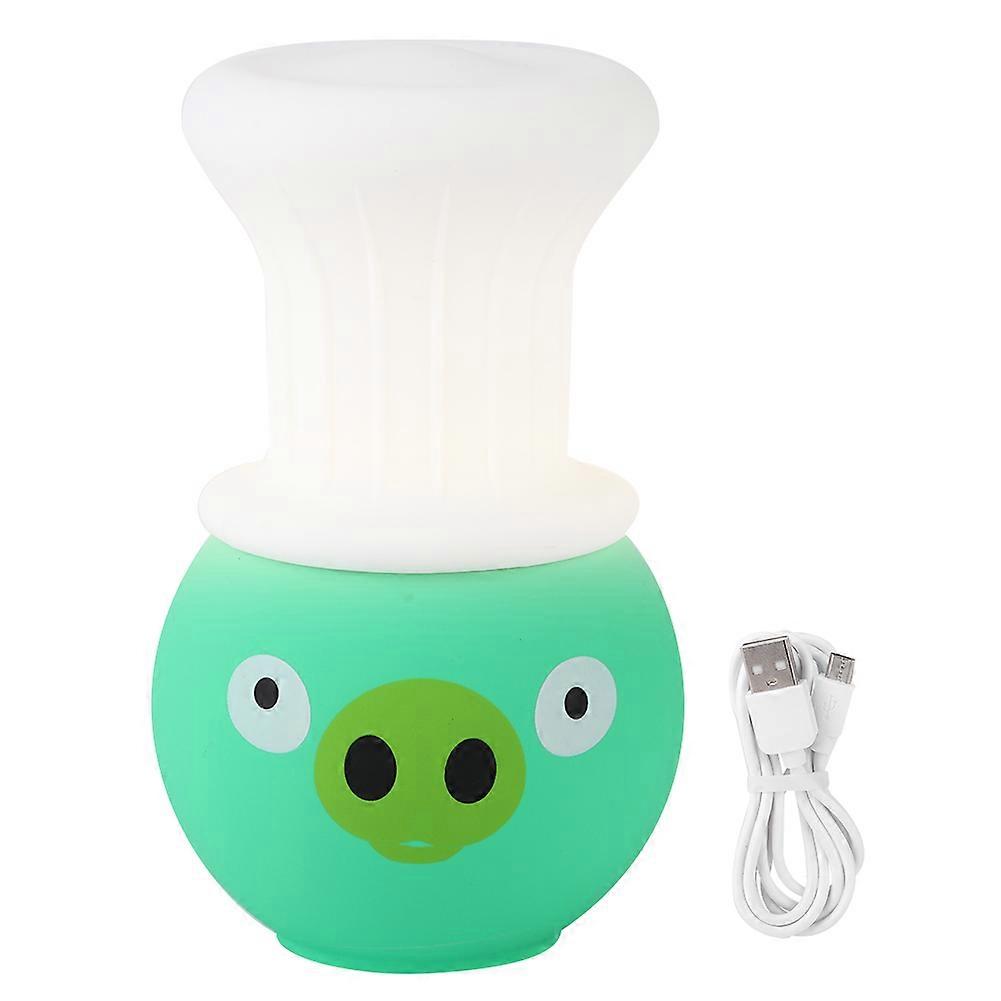 Cute Mini LED Night Light USB Charging Desk Lamp for Bedroom Bedside, Green Color, Portable and Energy Efficient