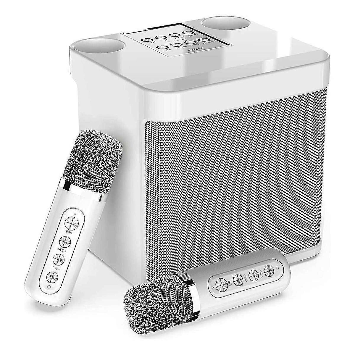 Portable With 2 Wireless Microphones, Bluetooth Speaker Pa System, For Home Party,meeting