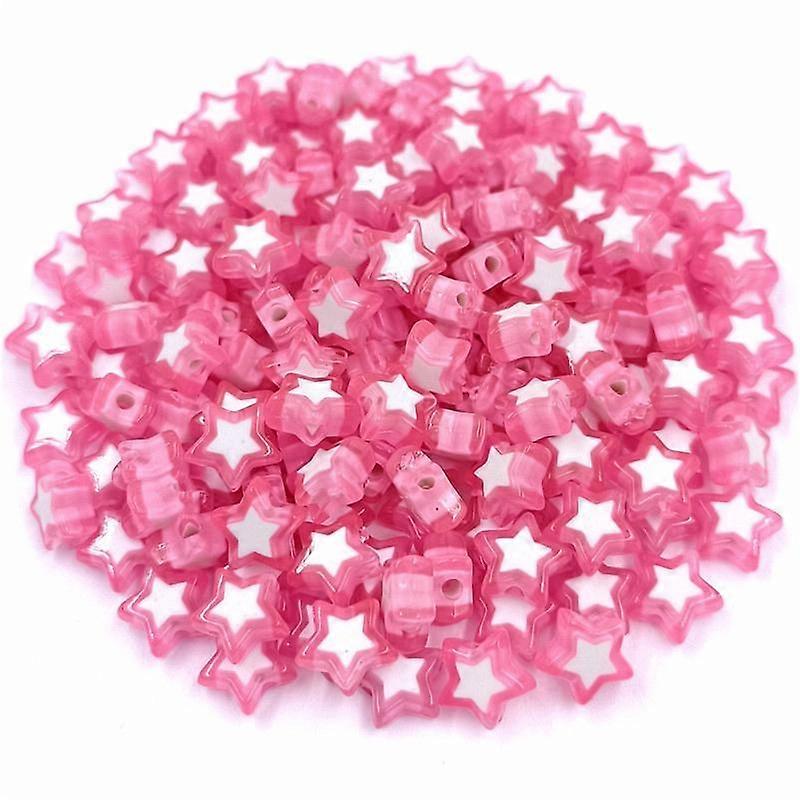 Jewelry Making Accessories 10mm Loose Beads 20PCS Beads for DIY Handmade Material Handcraft Heart Star Beads Candy Color Acrylic Beads
