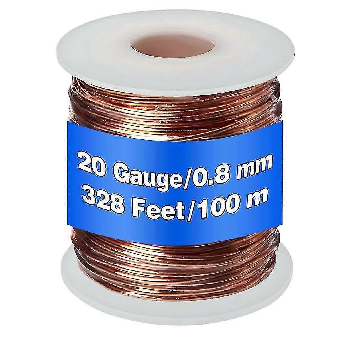 99,9 % toter weicher Kupferdraht, 20 Gauge / 0,8 mm Durchmesser, 328 Fuß / 100 m, 1 Pfund Spule reiner Kupferdraht js