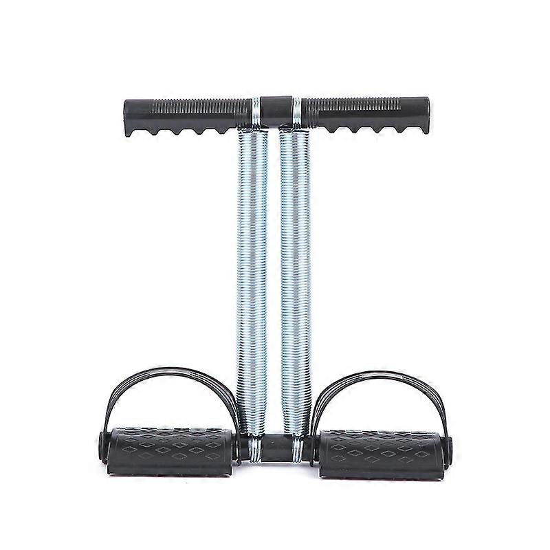 Elastic sit up equipment with dual spring pedal for fitness