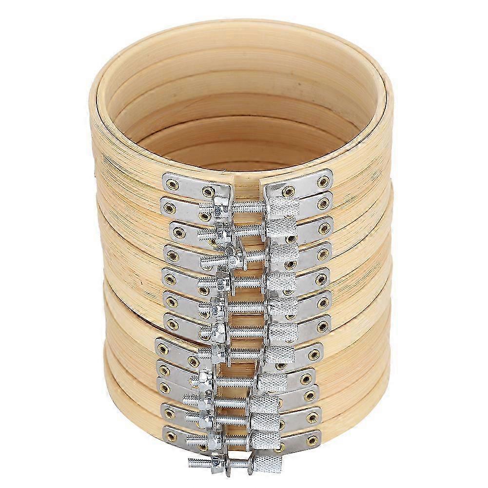 التطريز الأطواق دائرة CrossStitch هوب الدائري إطار خشبي CreamColoured DIY أدوات