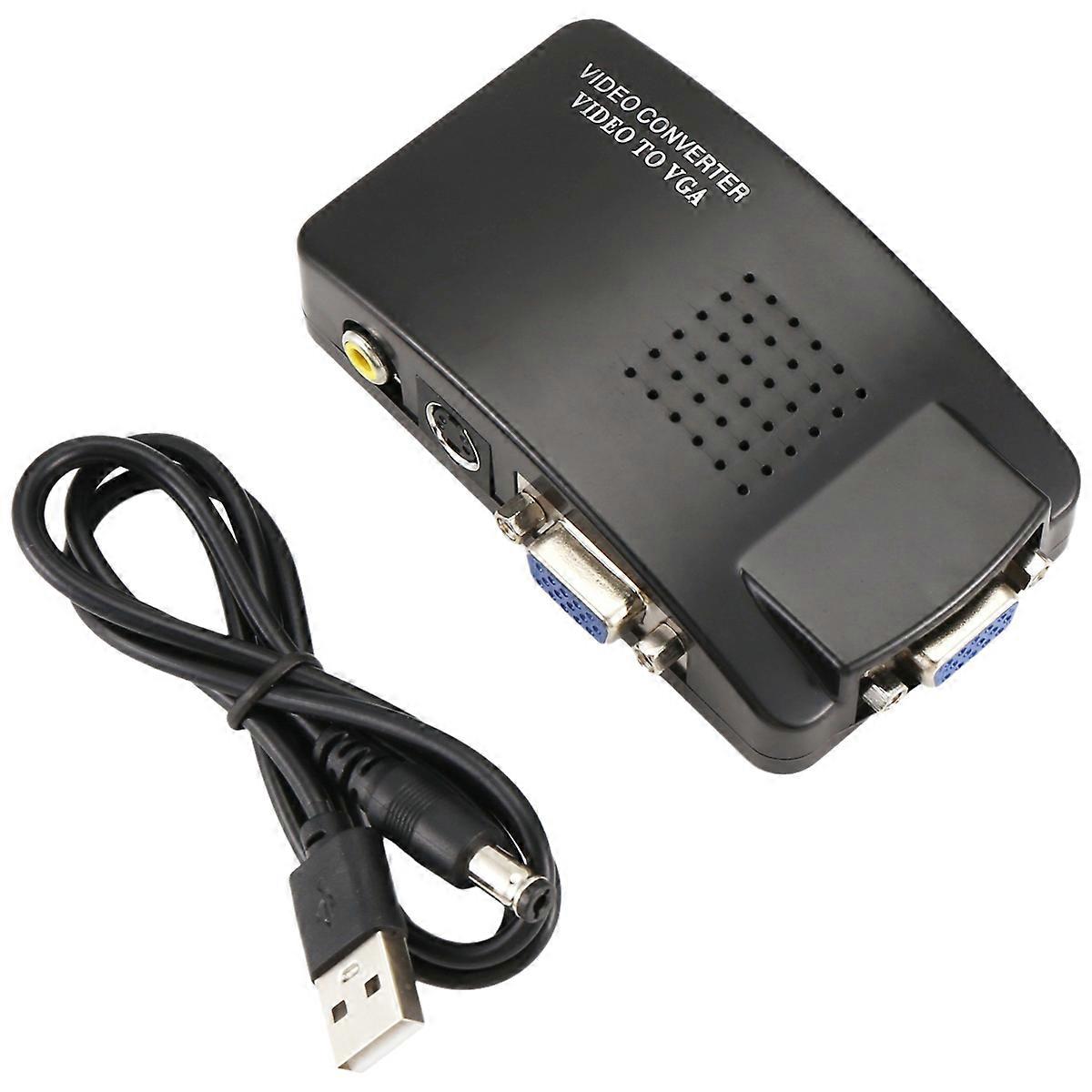 AV to VGA Adapter VGA Converter PC Composite Converter Switch Box