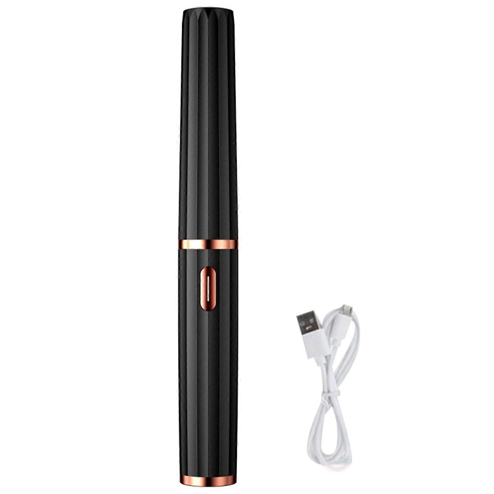 Heated Eyelash 3 Temperature Modes USB Rechargeable Long Lasting Black Electric Eyelash Curler