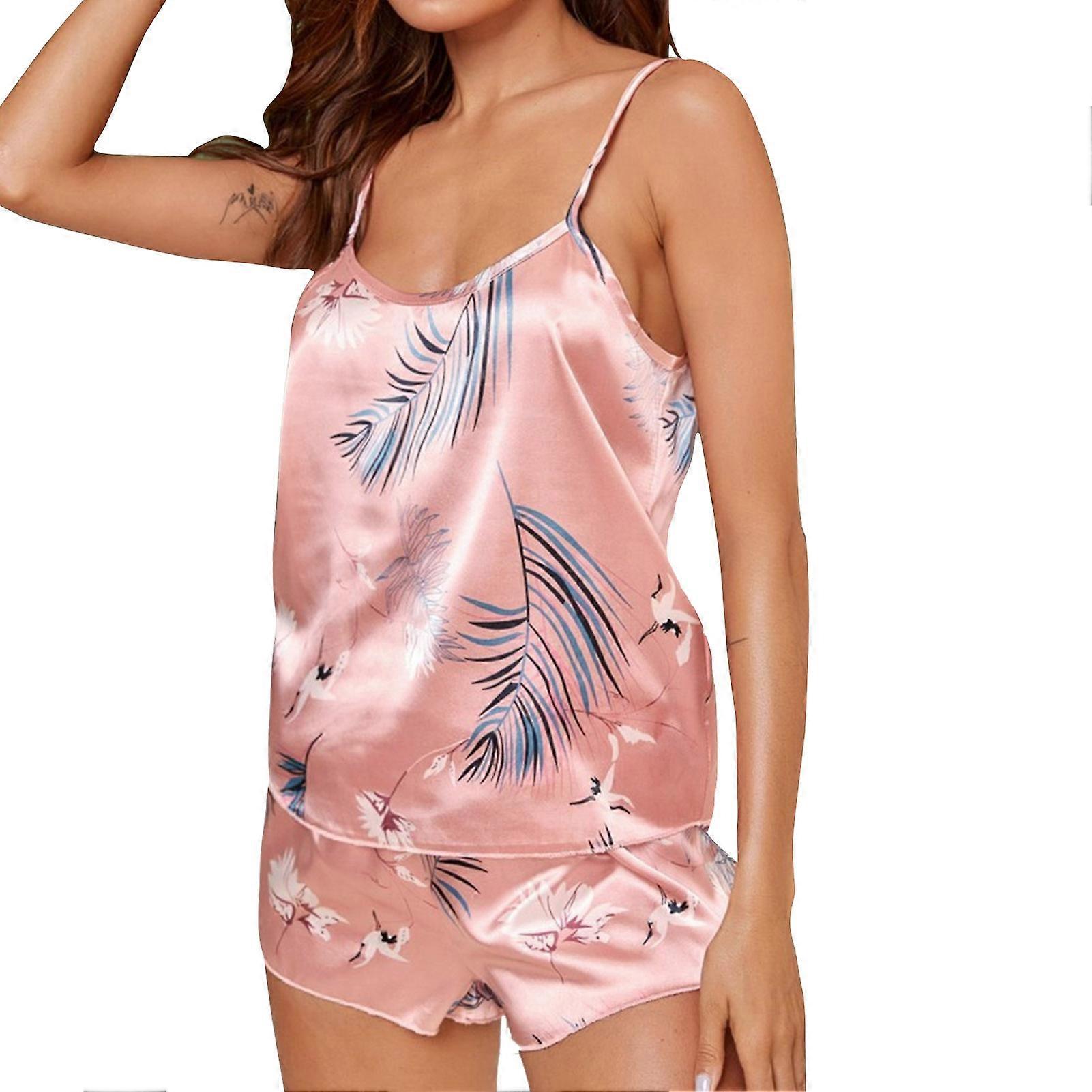 Pantaloni scurți Set de îmbrăcăminte de noapte Elegant Confortabil Respirabil pentru femei Sling Pijama Set pentru orice tip de corp