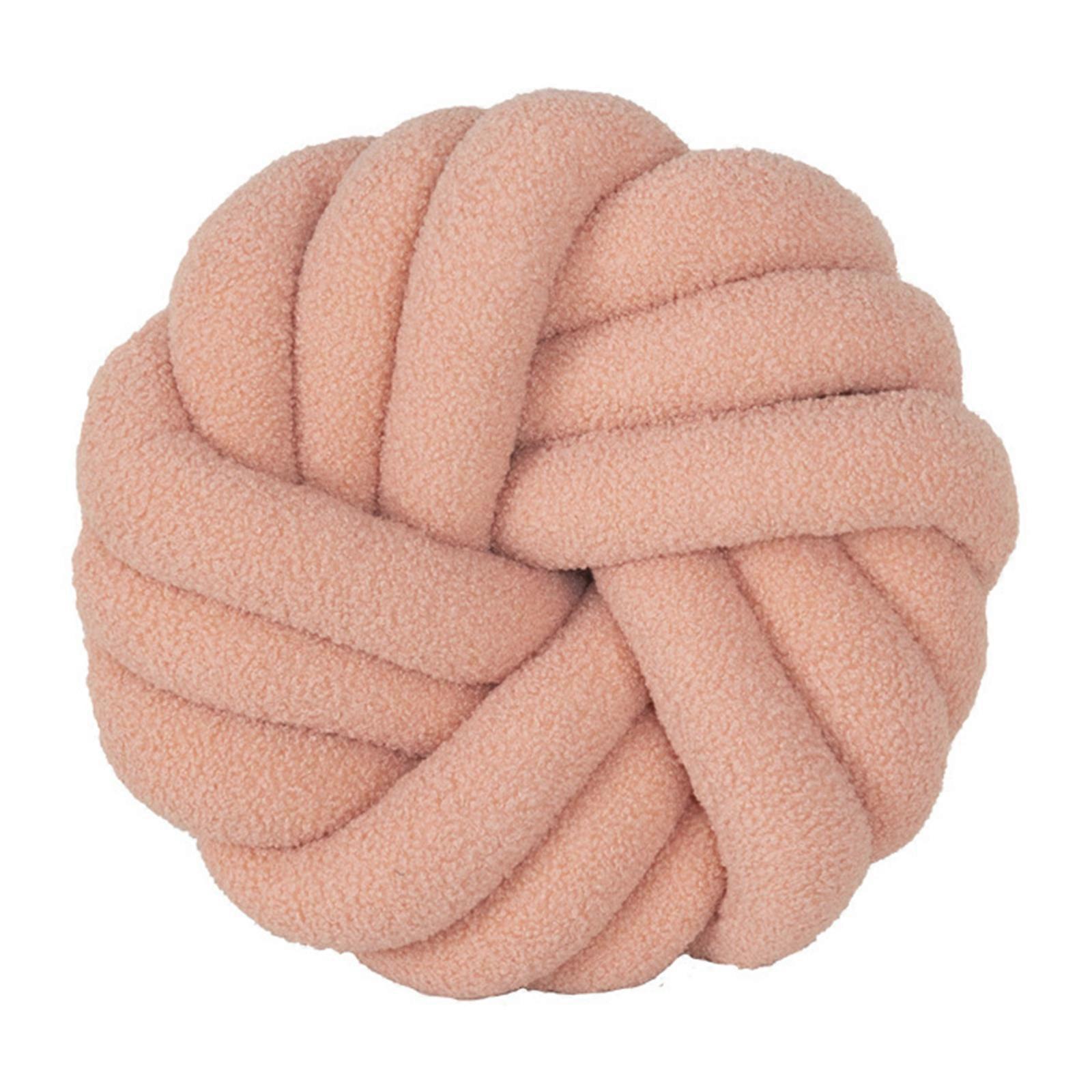 Lamb Plush Pillow Three Strands Sofa Backrest Cushion Hand Woven Seats Cushion Lounges Chair Backrest Mat Bench Cushion Sakura powder