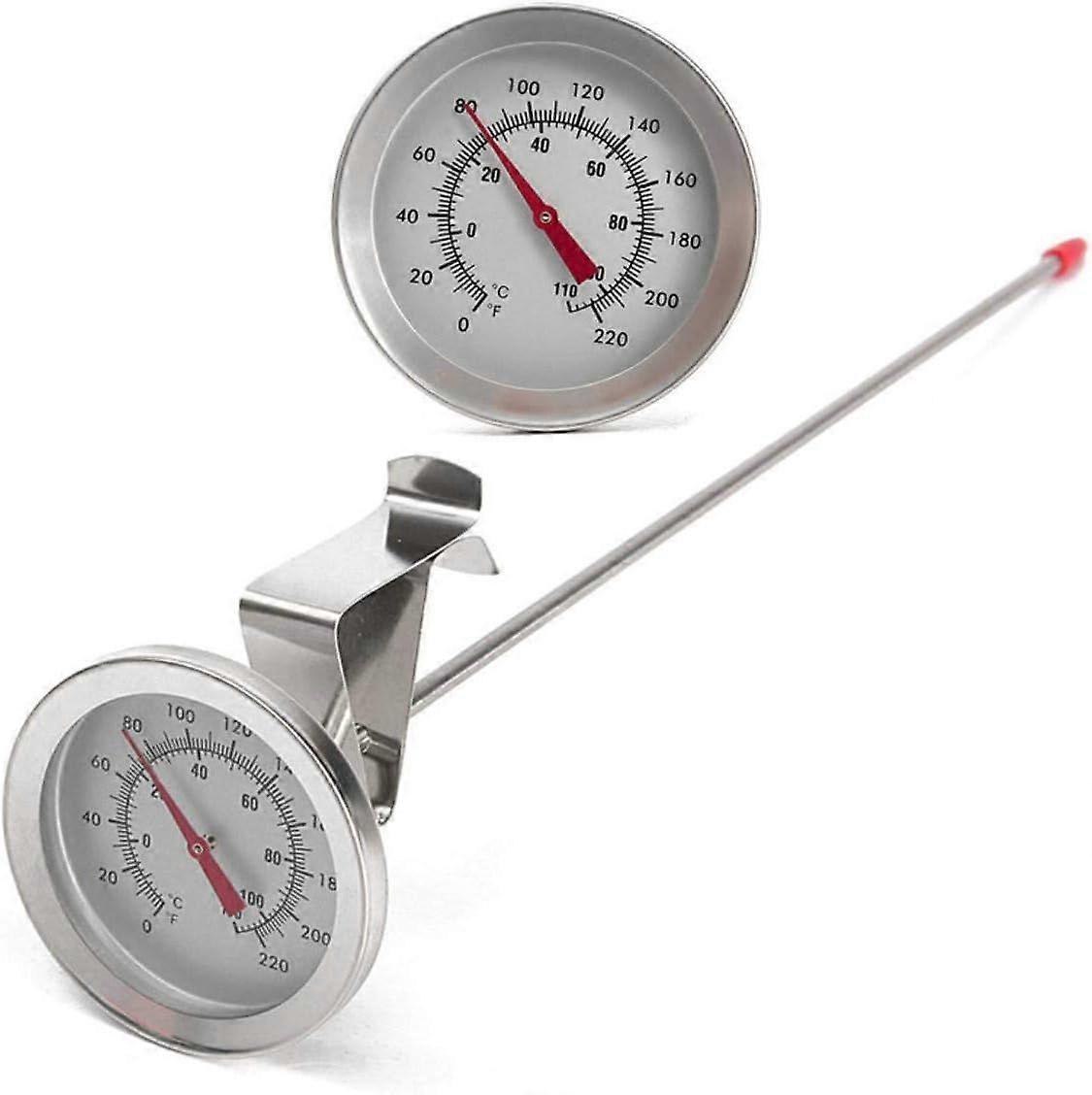 Digital Kitchen Thermometer - Stainless Steel Probe Clip-on Dial