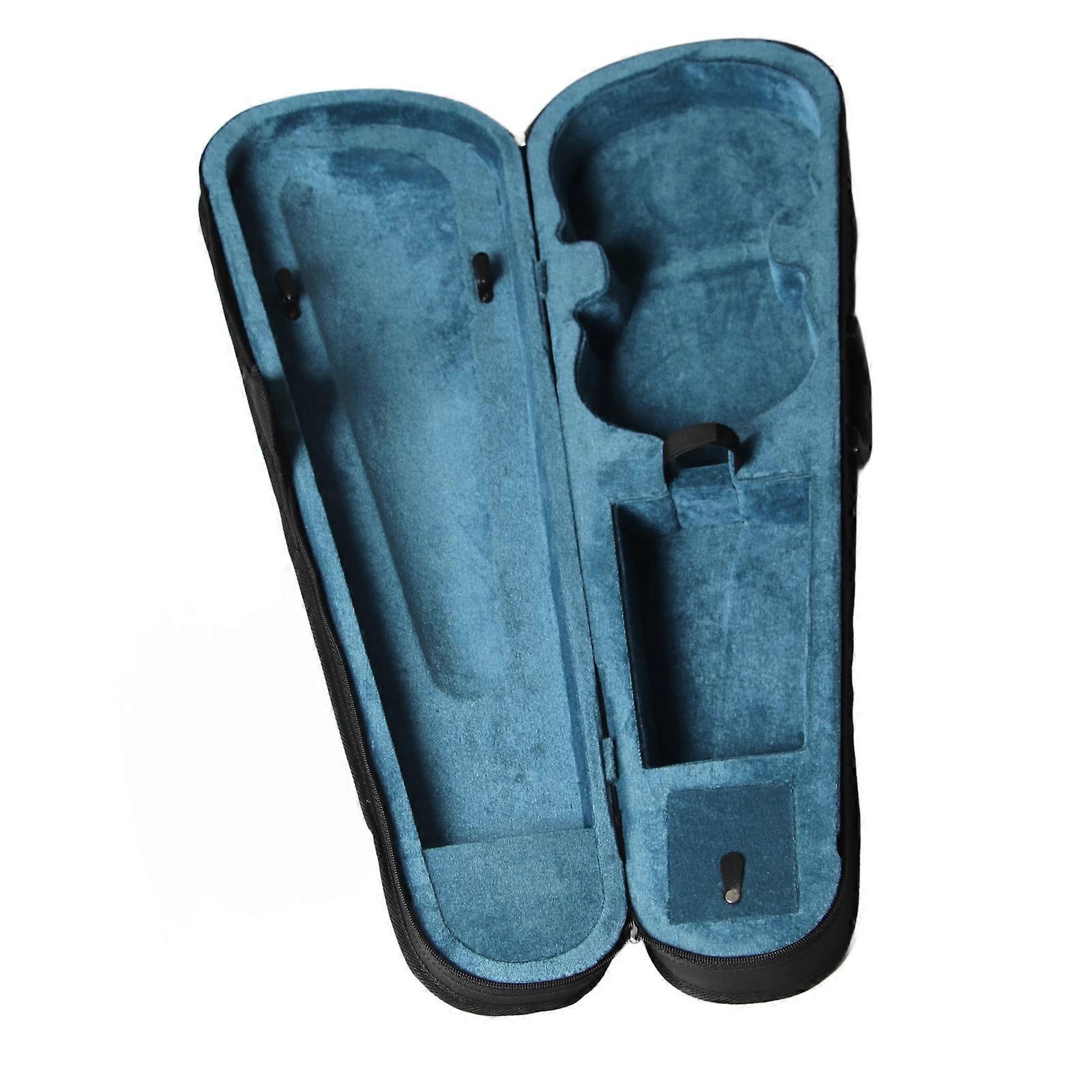 Portable 4/4 Violin Triangle Case 80×26cm Black Blue Lightweight