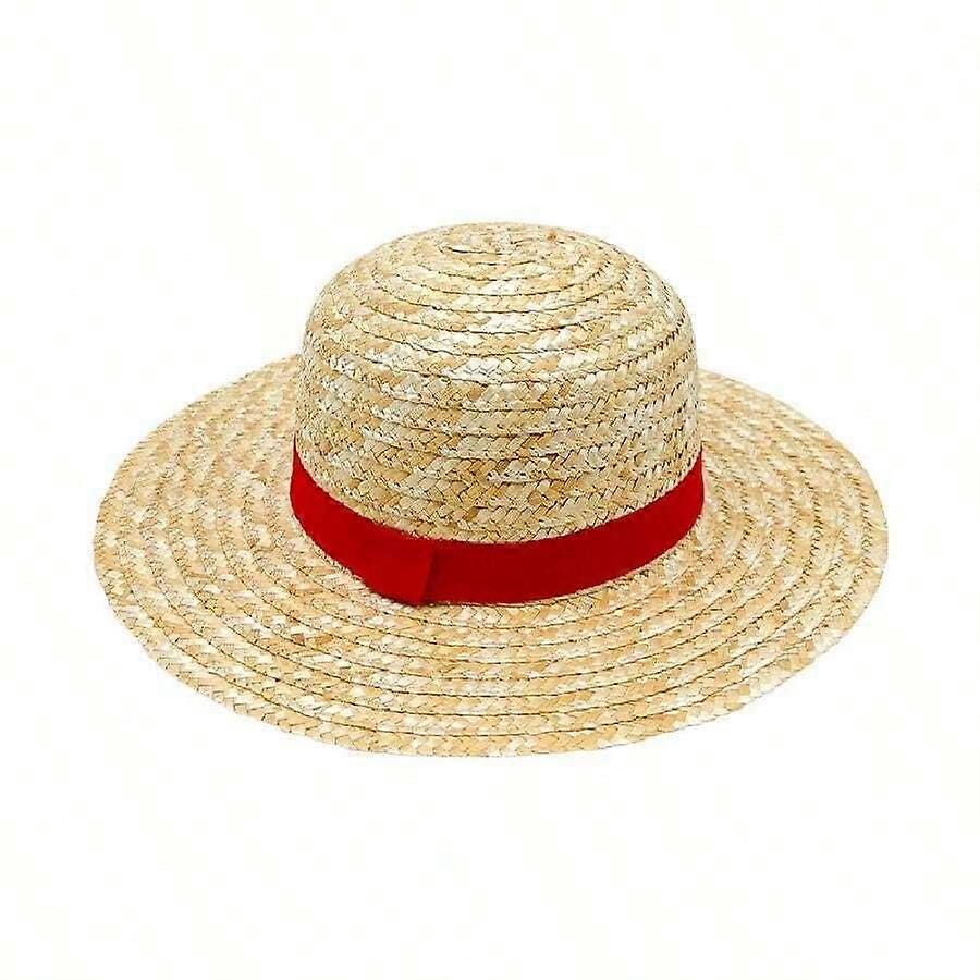Straw Hat for Birthday Party and Halloween Costume, Lightweight, Adjustable Size, Classic Style, Natural Color