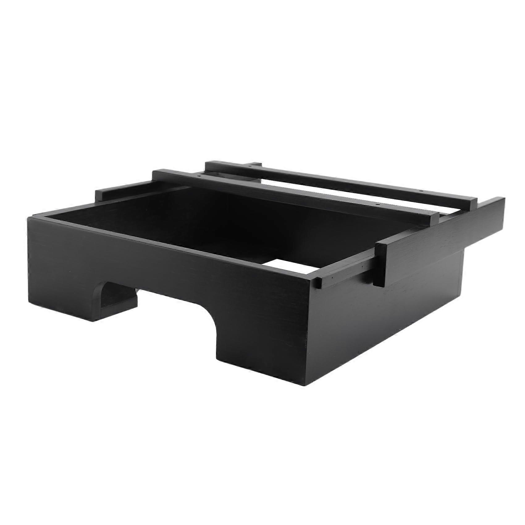 10 Inch Bamboo Black Plate Holder for Kitchen Counter Under Cabinet