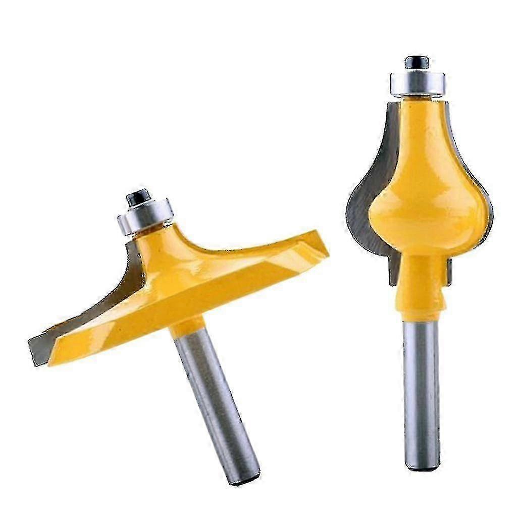 2pcs 8mm Shank Handrail Router Bit Set Carbide Tipped Wood Milling Cutter