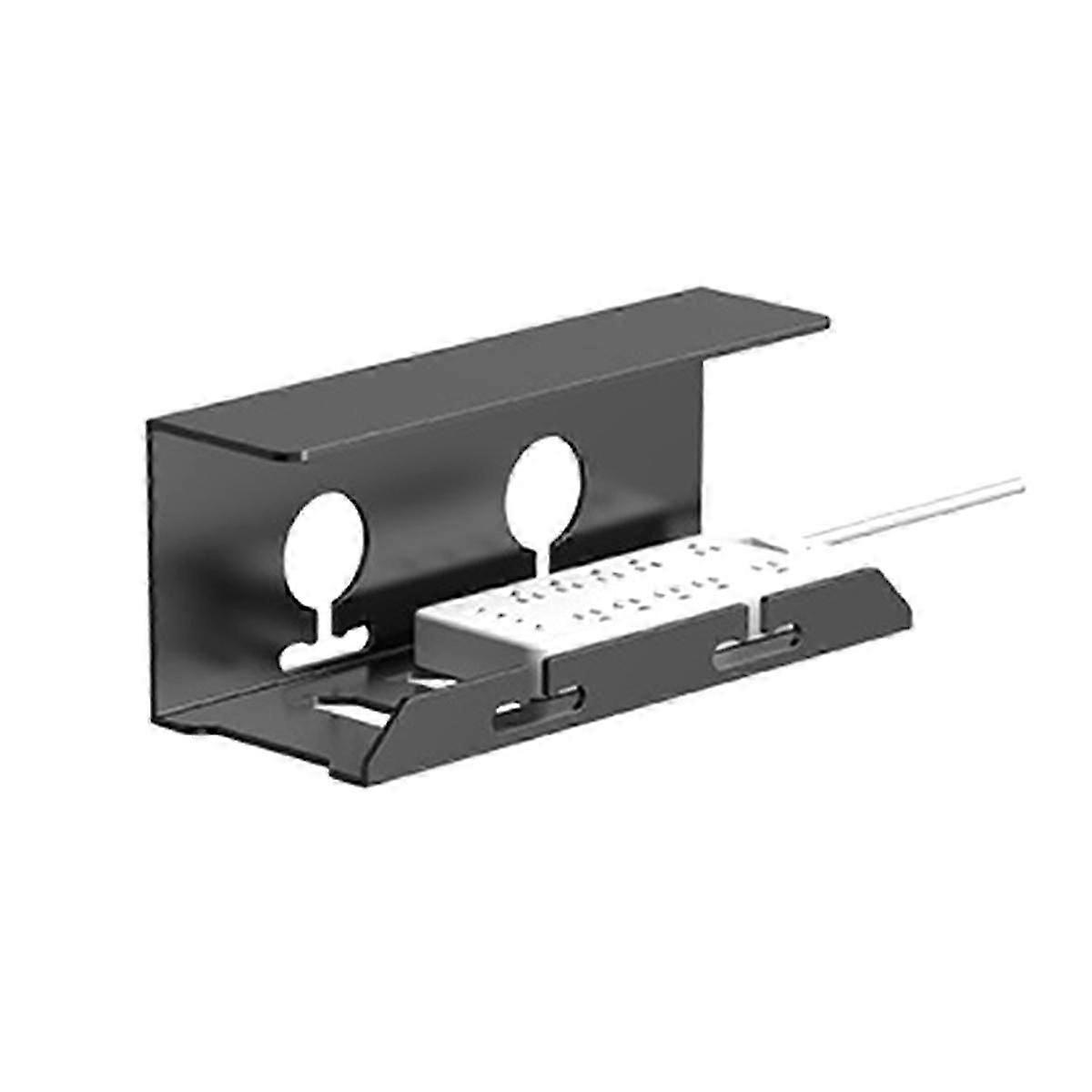 デスク下ケーブル管理金属ケーブルトレイクランプ付きデスク下電源タップコードホルダー穴あけなし頑丈で広々としたS