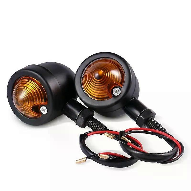 Universal Motorcycle Mini Bullet 12v LED Turn Signals Amber & Red Brake Running Light Turn Signals Lights Accessories