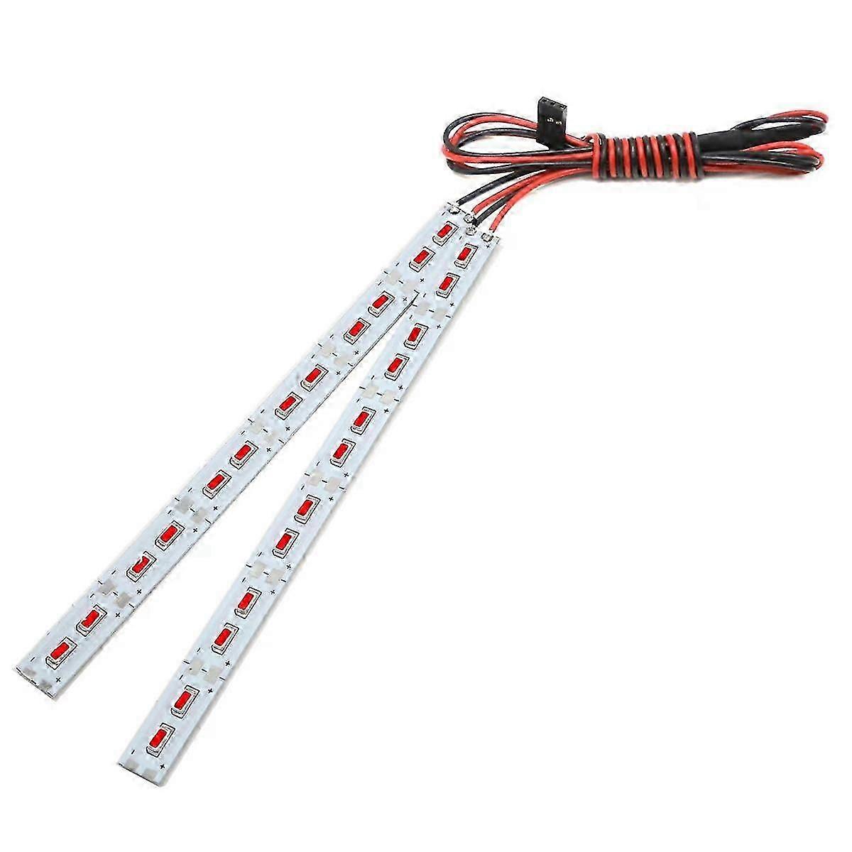 24 LED Chassis Light Metal LED Strip 6V for 1/10 1/8 RC Car Crawler ,Red