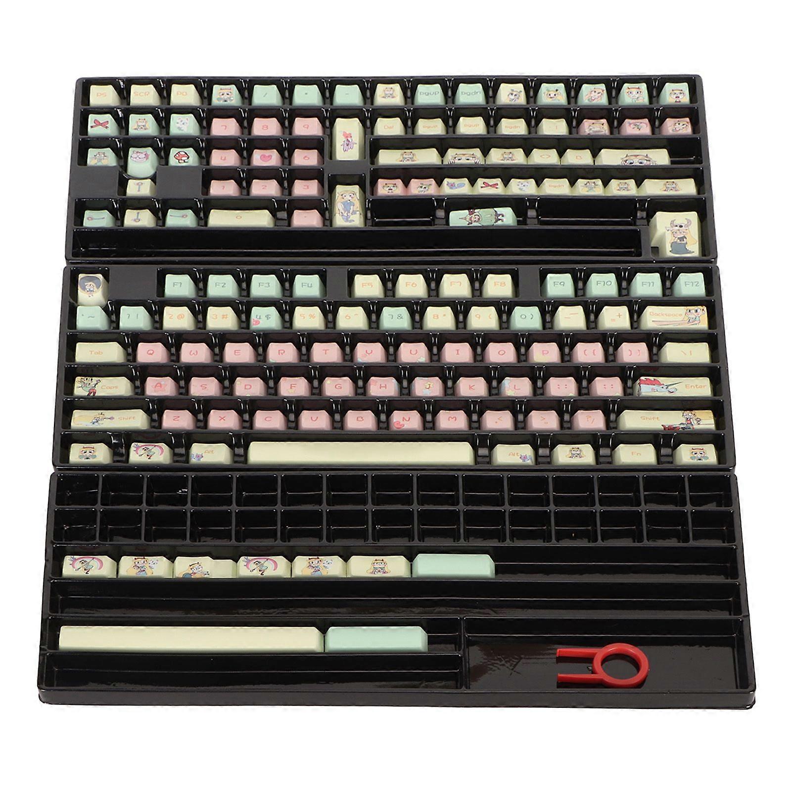 SBSGV PBT Keycaps Set Dye Sublimation 146 Keys MDA Profile ANSI ISO Keycaps Set with Key Puller for Mechanical Gaming Keyboard
