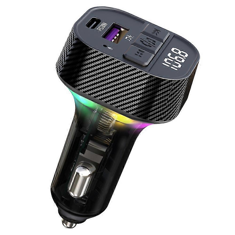 C51 Car Bluetooth Adapter with Type-C + USB Charger and FM Transmitter MP3 Player