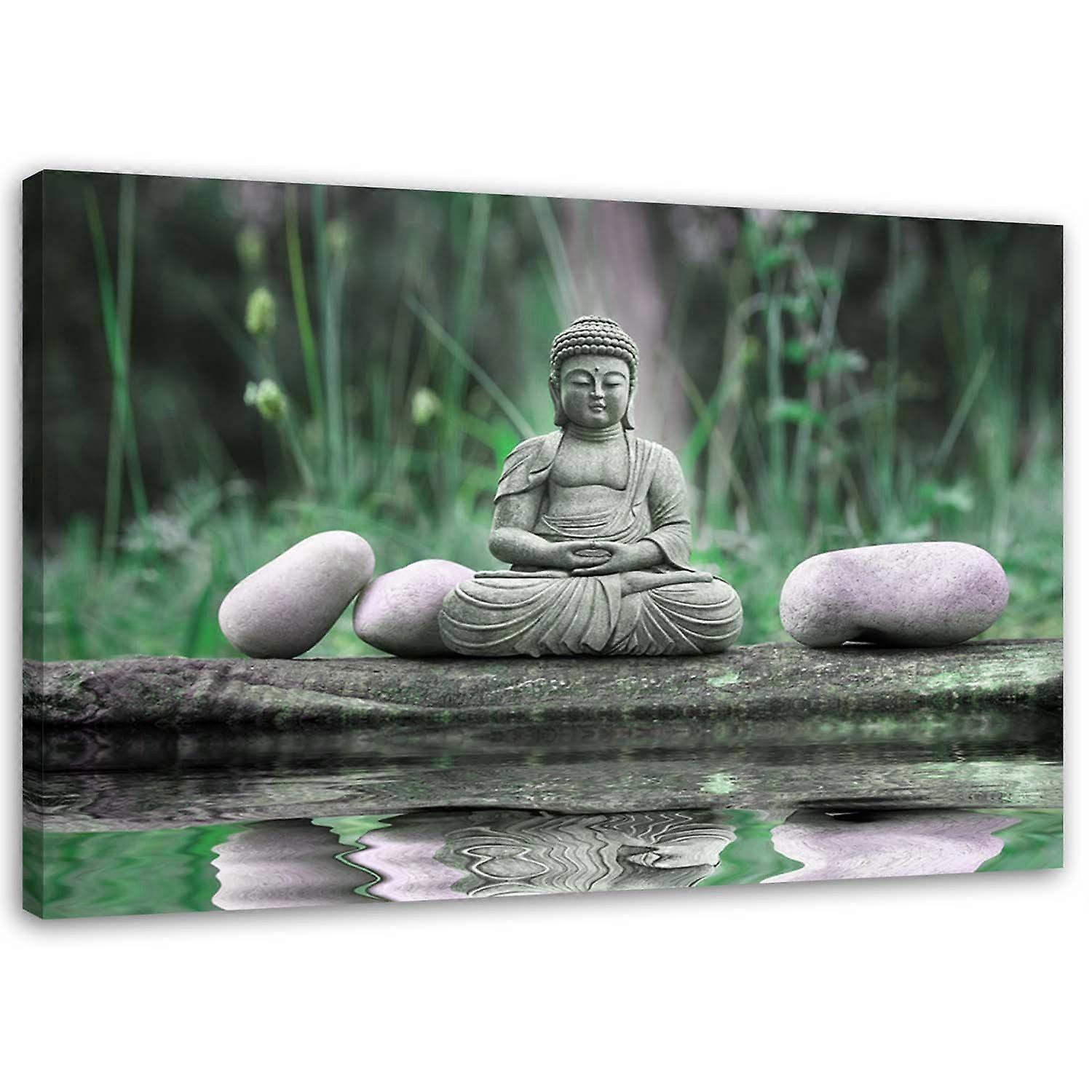 Leinwandbild, Buddha Zen Steine - 60x40