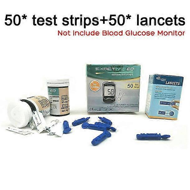 Blood Testing Kit With 50 Test Strips And 50 Lancets - Easy And Pain-free Testing Glucose Monitor Diabetes