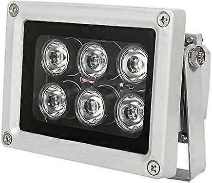 2PCS υπέρυθρος διαφωτιστής, 850nm 6 LEDs 130 πόδια 60 βαθμός ευρυγώνιος IR διαφωτιστής για τη νυχτερινή όραση, αδιάβροχο υπέρυθρο φως των οδηγήσεων για την κάμερα CCTV, S