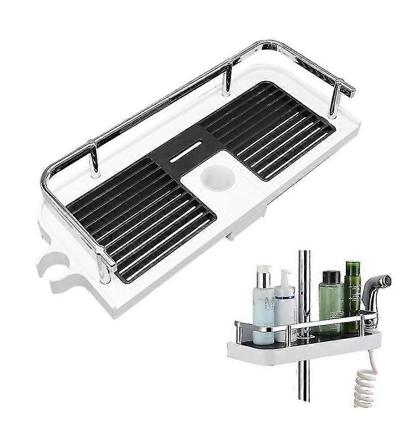 Shower White shelf ABS 32x12 cm Black /