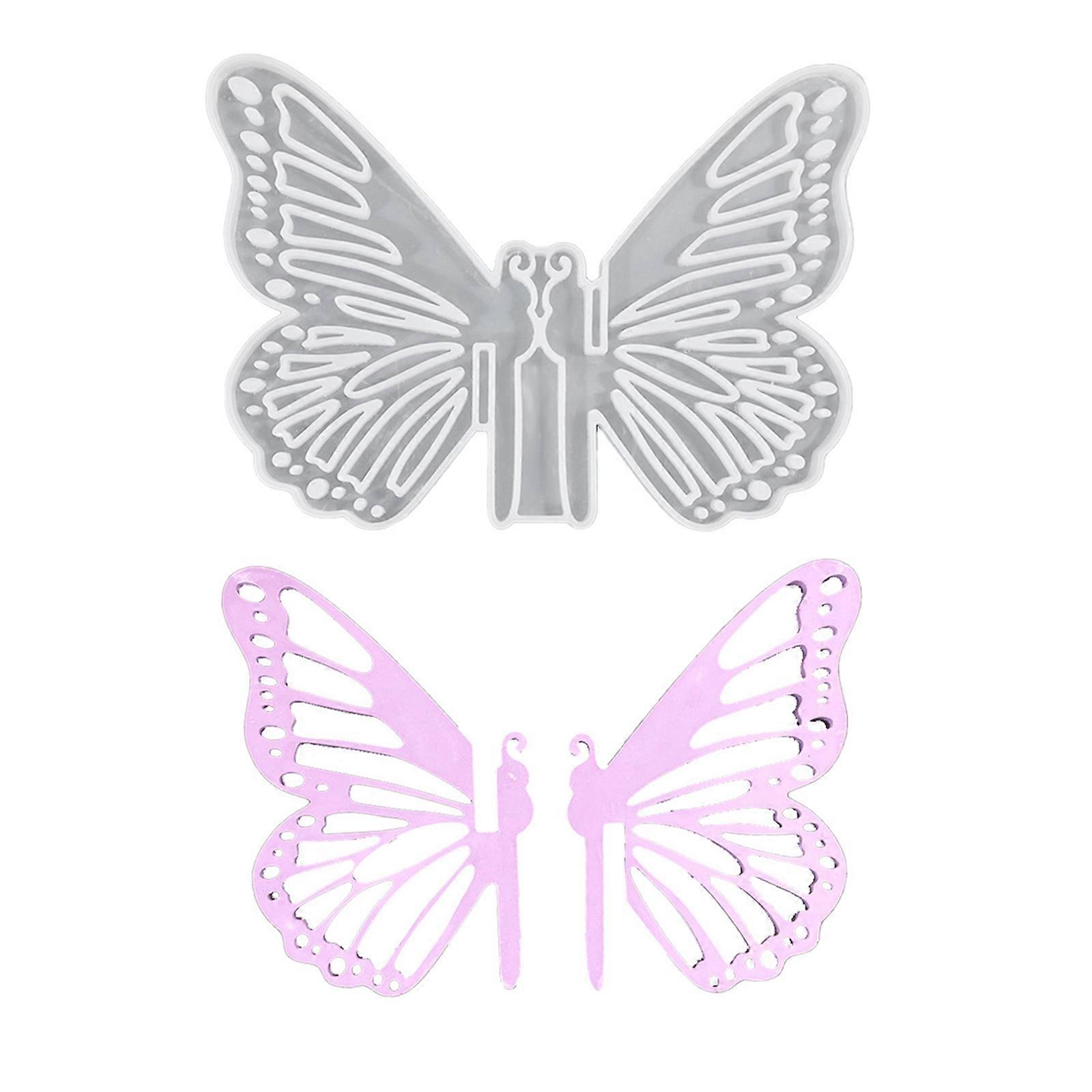 Flexible Display Ornament Mold Sturdy Food Grade Silicone Mold Featuring Intricate Butterfly And Insect Patterns