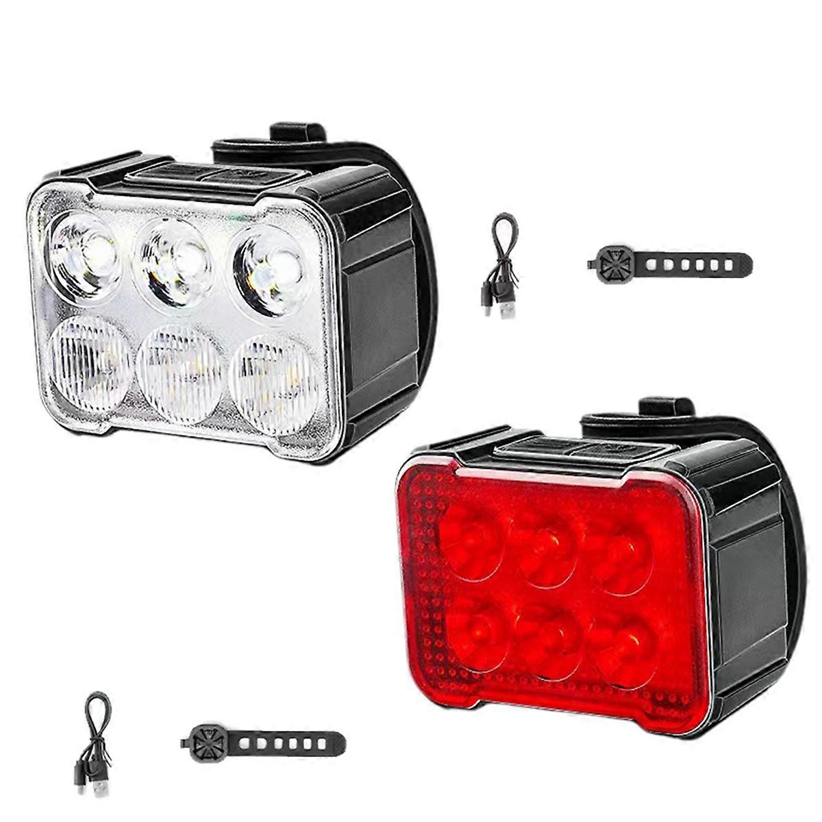 Bicycle Front/Tail Lights USB Rechargeable Bicycle Headlight Lamp