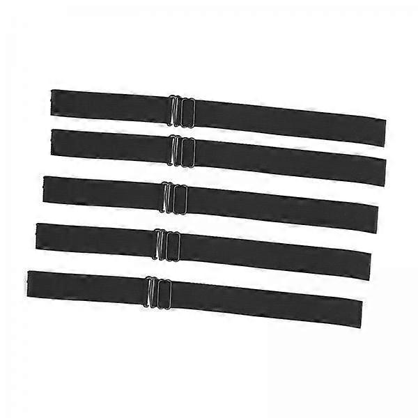 3x 5 Pieces Black Elastic Band with Hooks for Bra Closure