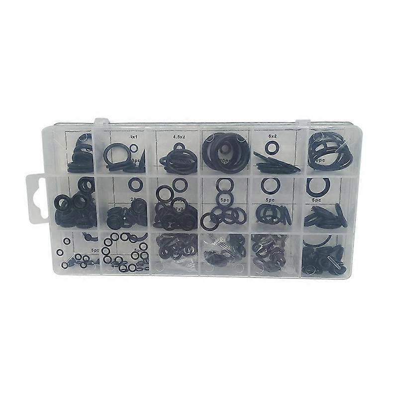225PC O-ring Set Svart Läder O-Ring O-Ring Tätning Ring