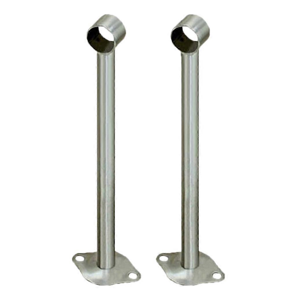 2pcs Shower Curtain Closet Rod Holder Flange Socket Ceiling Mount Bracket