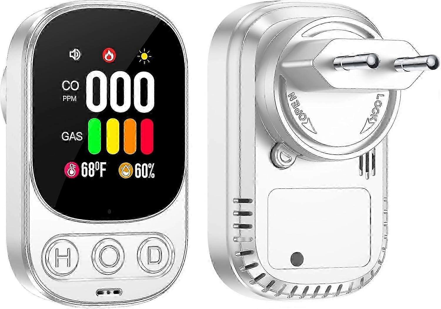 Walkbee 2024 Plug-in Gas & CO Detector, Carbon Monoxide Alarm & Gas Leak Detector for Home