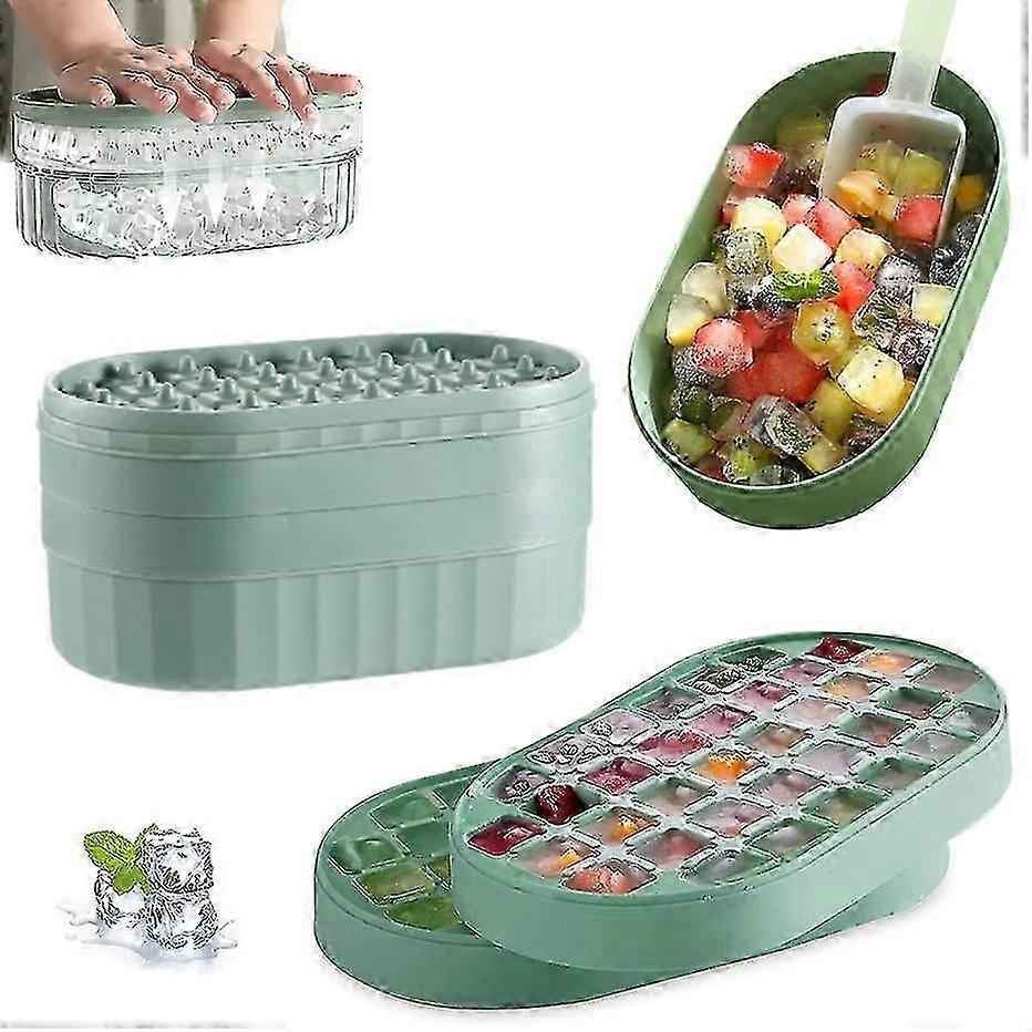 2 In 1 Silicone Ice Mold And Storage Box Cube Ice Making Mould Box Set Maker Bar Kitchen Accessories Utensils Home Hool