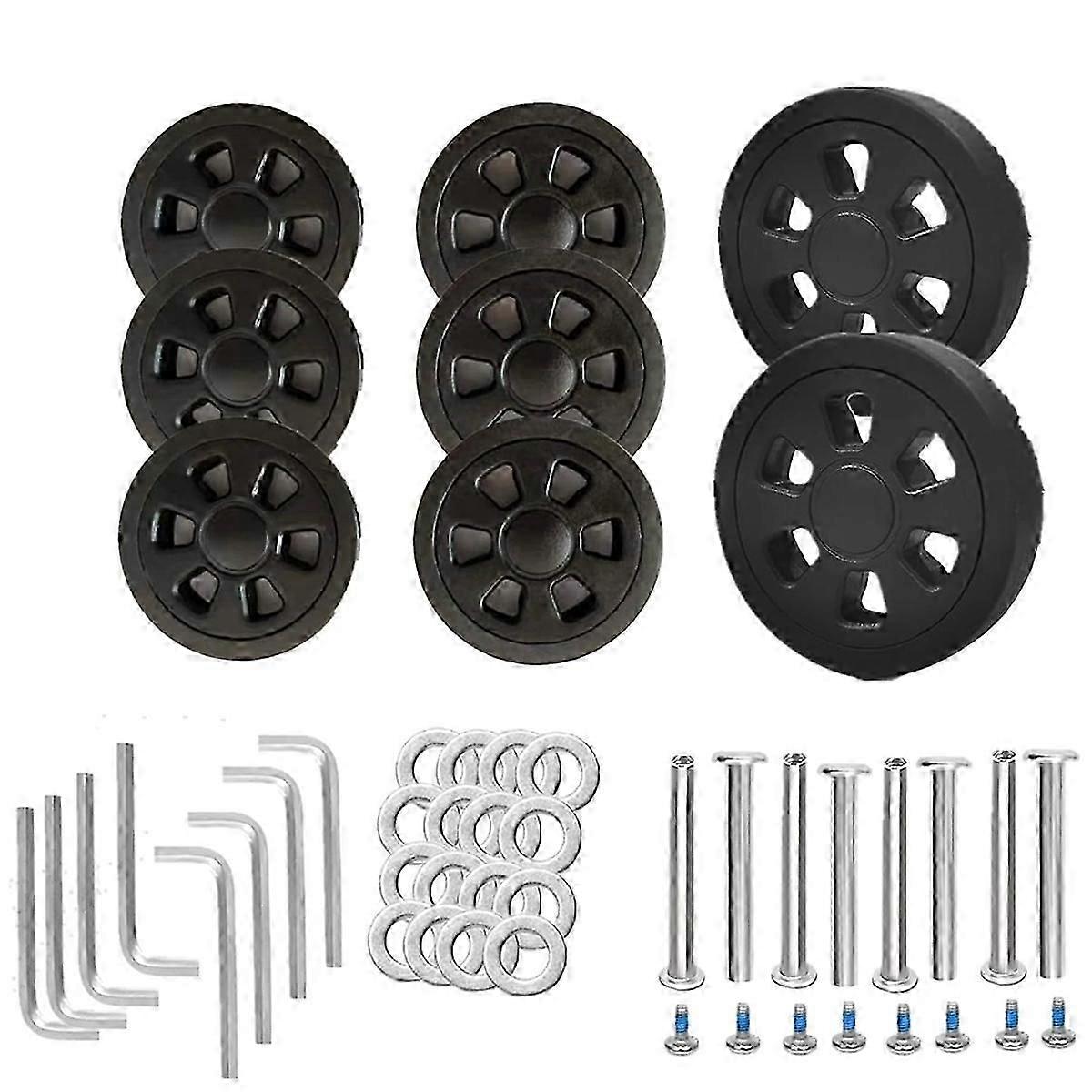 8pcs Suitcase Wheels Replacement Rubber Mute Caster Replacement A