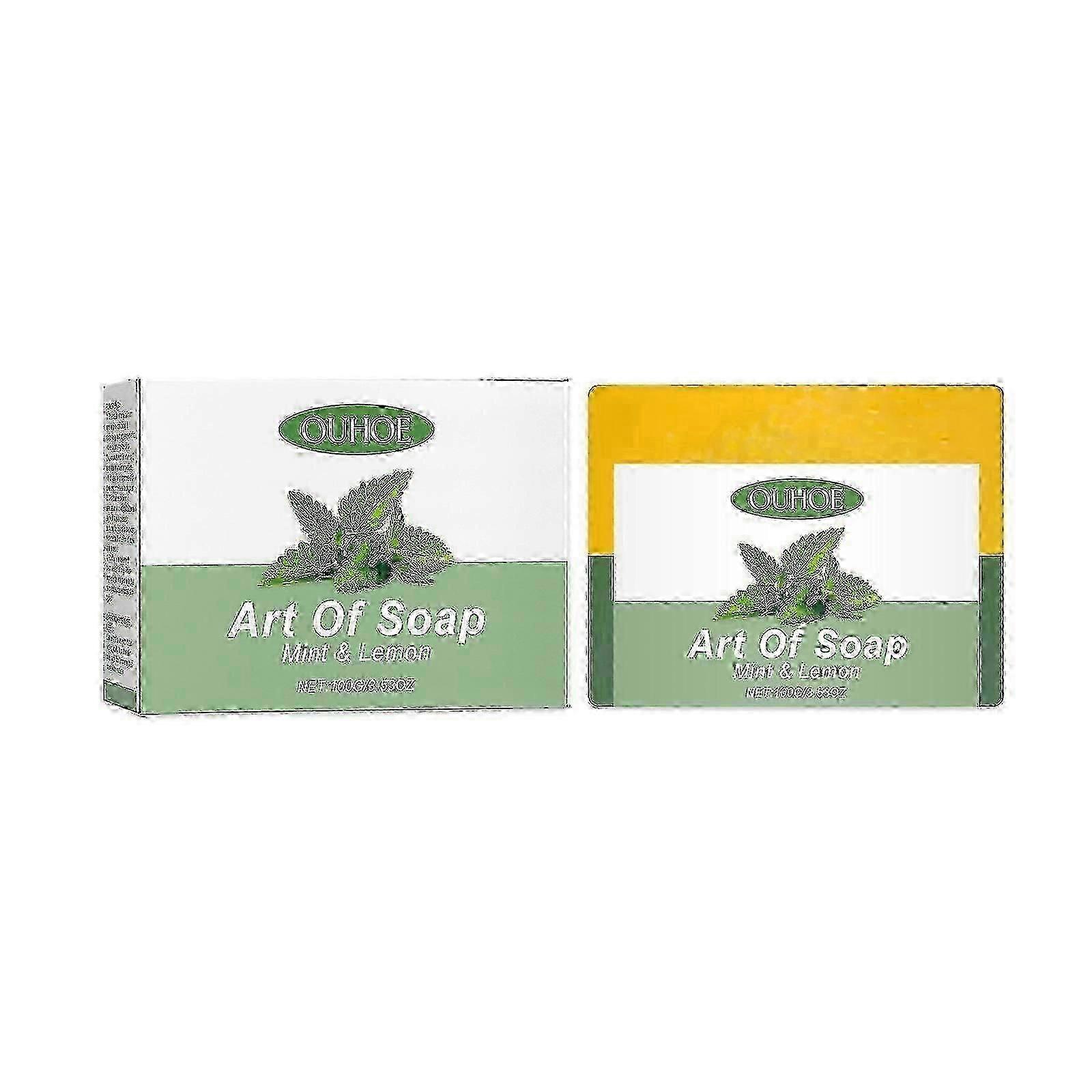 Mint Lemon Solid Soap Gently Cleanses The Body And Moisturizes The Skin With Hand-Made Essential Oil Nourishing Bath Soap