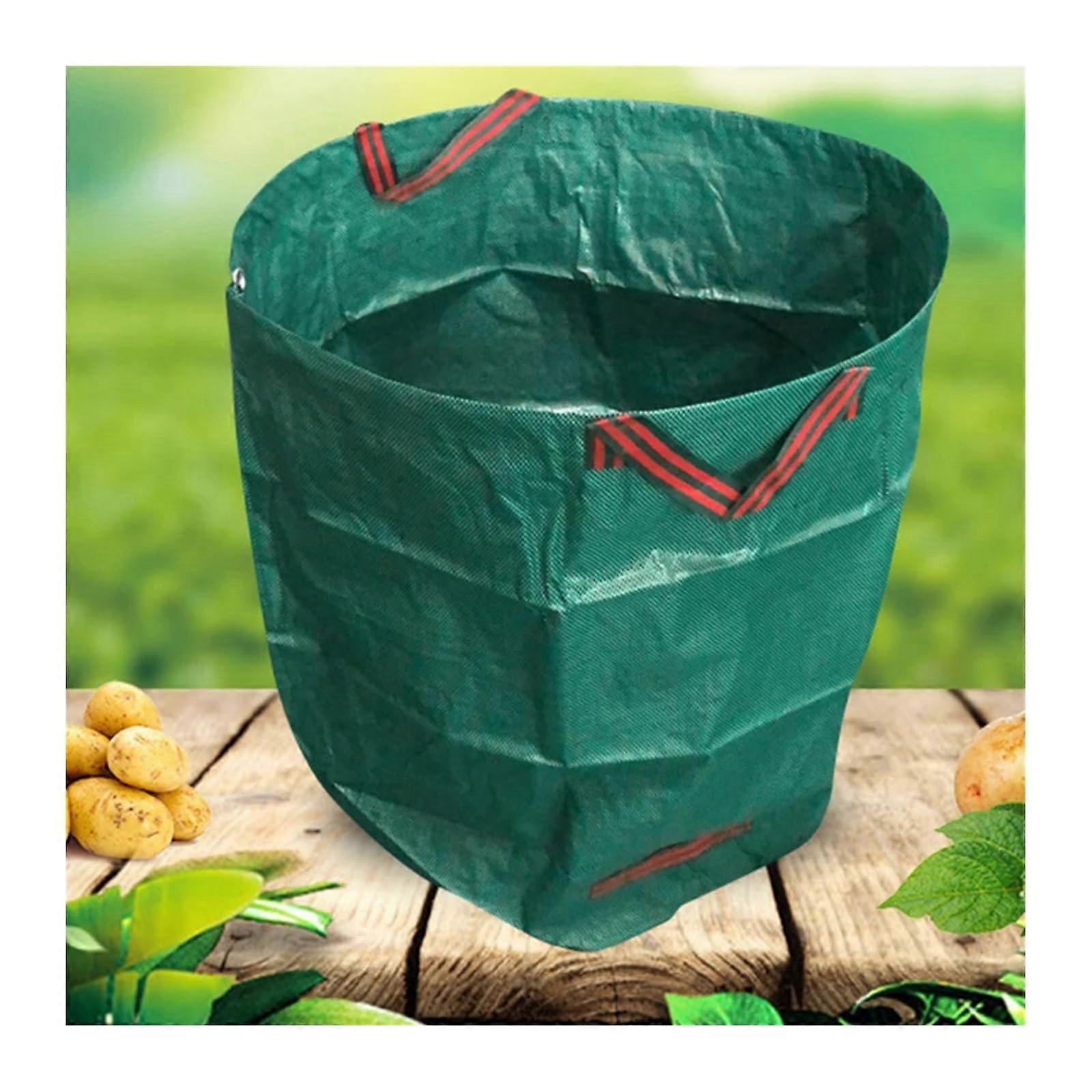 Garden waste bag garden tools Sturdy garden waste bag, garden debris waste, woven garbage bags, yard waste container, storage(60L 16 Gallon)