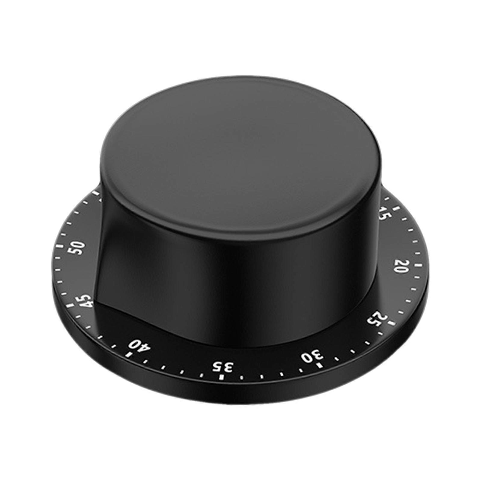 Black Kitchen Manual Timer 60-Min Countdown Cooking Time Management Easy-to-Use Durable Plastic Surface Compact Design For Kitchen Task