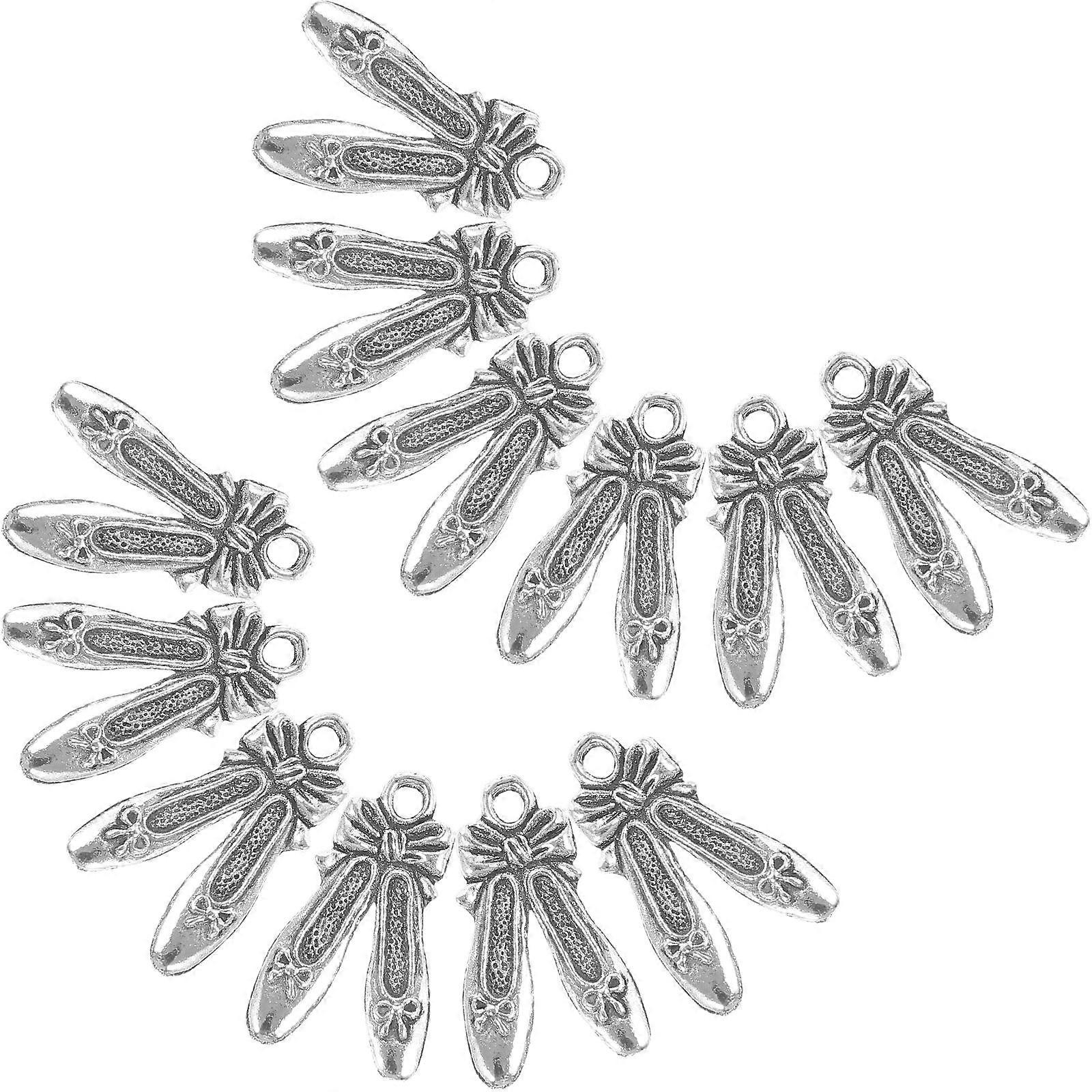 Ballet Shoe Charms Pendants Set   Durable, Lightweight DIY Jewelry Making Accessories for Necklaces, Home Decor & Photography Props (50pcs)