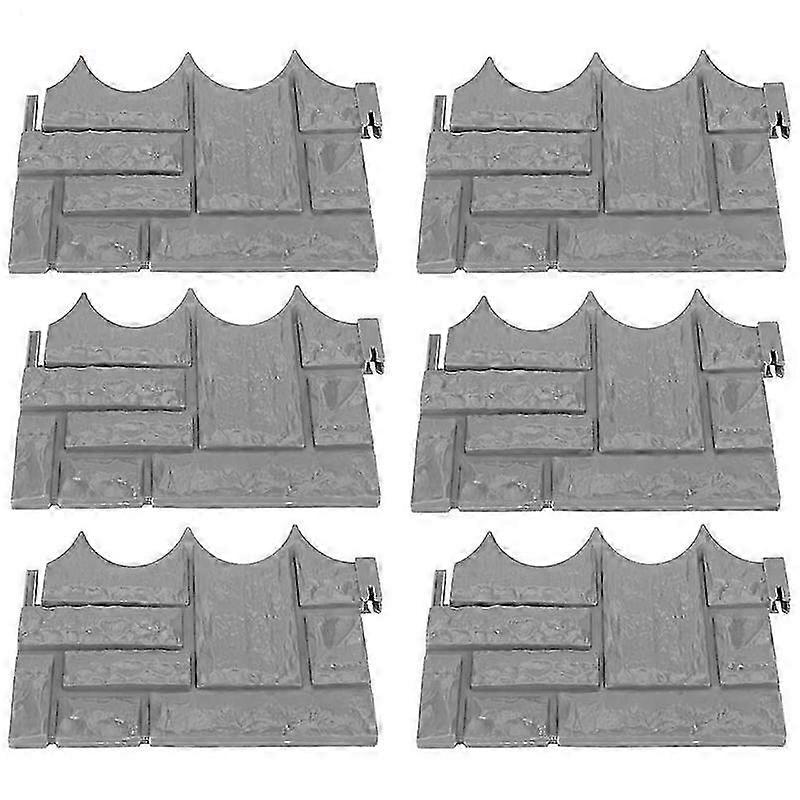 Lawn Fence Set of 10 Landscape Home Installation Accessories DIY Decorative Garden Liner Path Gray
