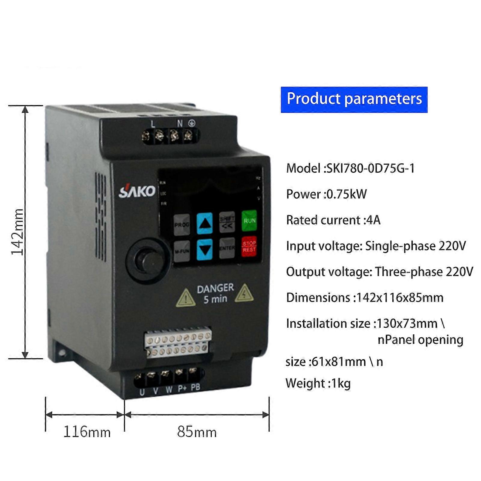 New 220V/380V 2.2Kw-5.5Kw Vfd Inverter Converter Variable Frequency Drive