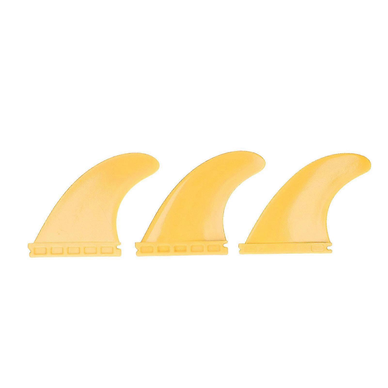 3Pcs PVC Surfboard Fins for Longboard & SUP Thruster Set