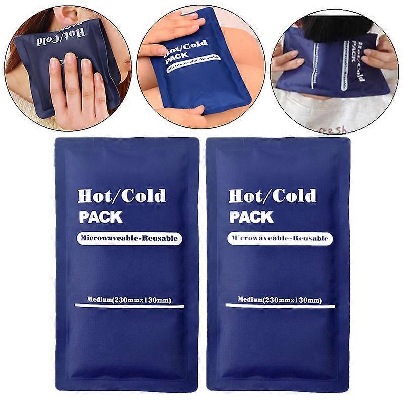 Cold Compress Reusable Ice Packs For Injuries Disposable Blue 23x13cm For Toddler Summer Cooling 2Pack