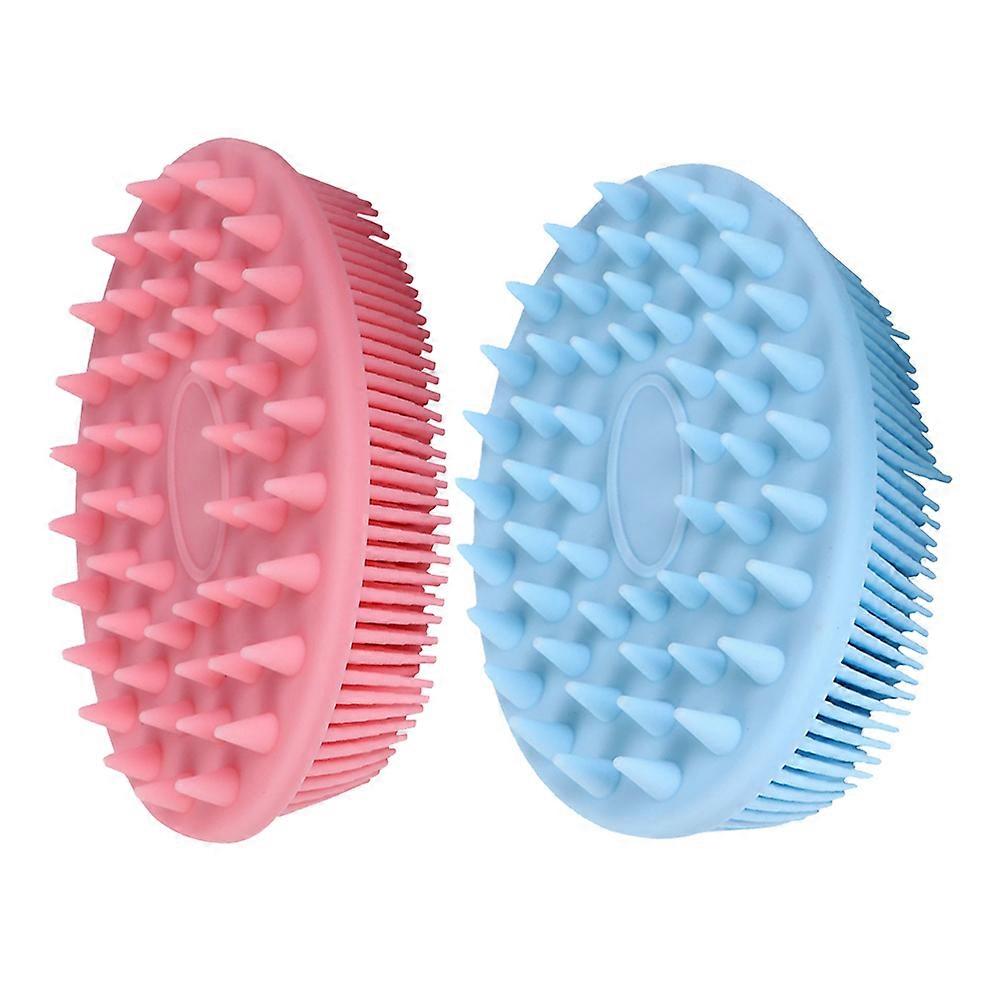 1 Set 2Pcs Double sided Silicone Baby Bath Shampoo Massager