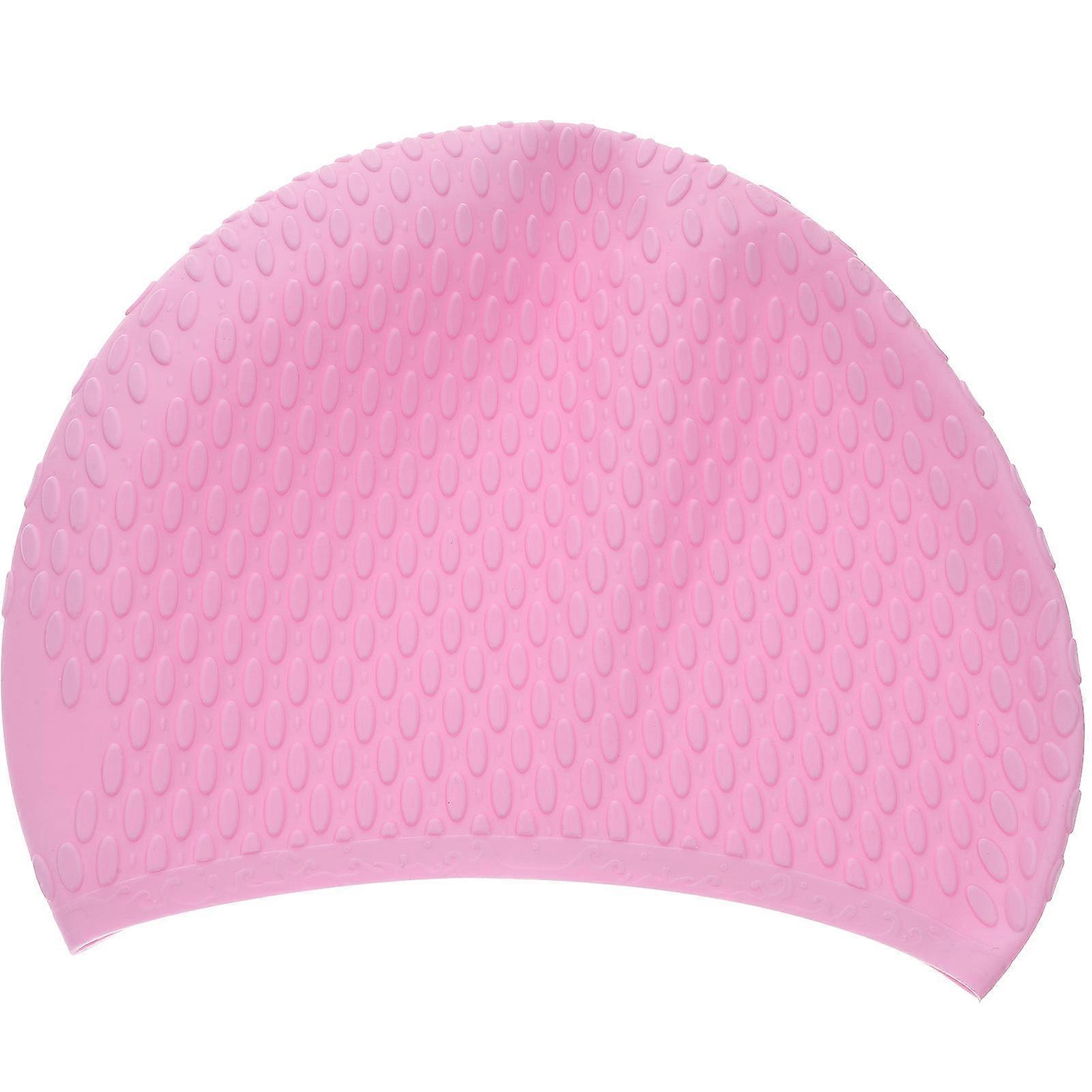 قبعة السباحة للنساء قسط سيليكون للماء قبعة السباحة لافندر حماية الأذن 1 حزمة