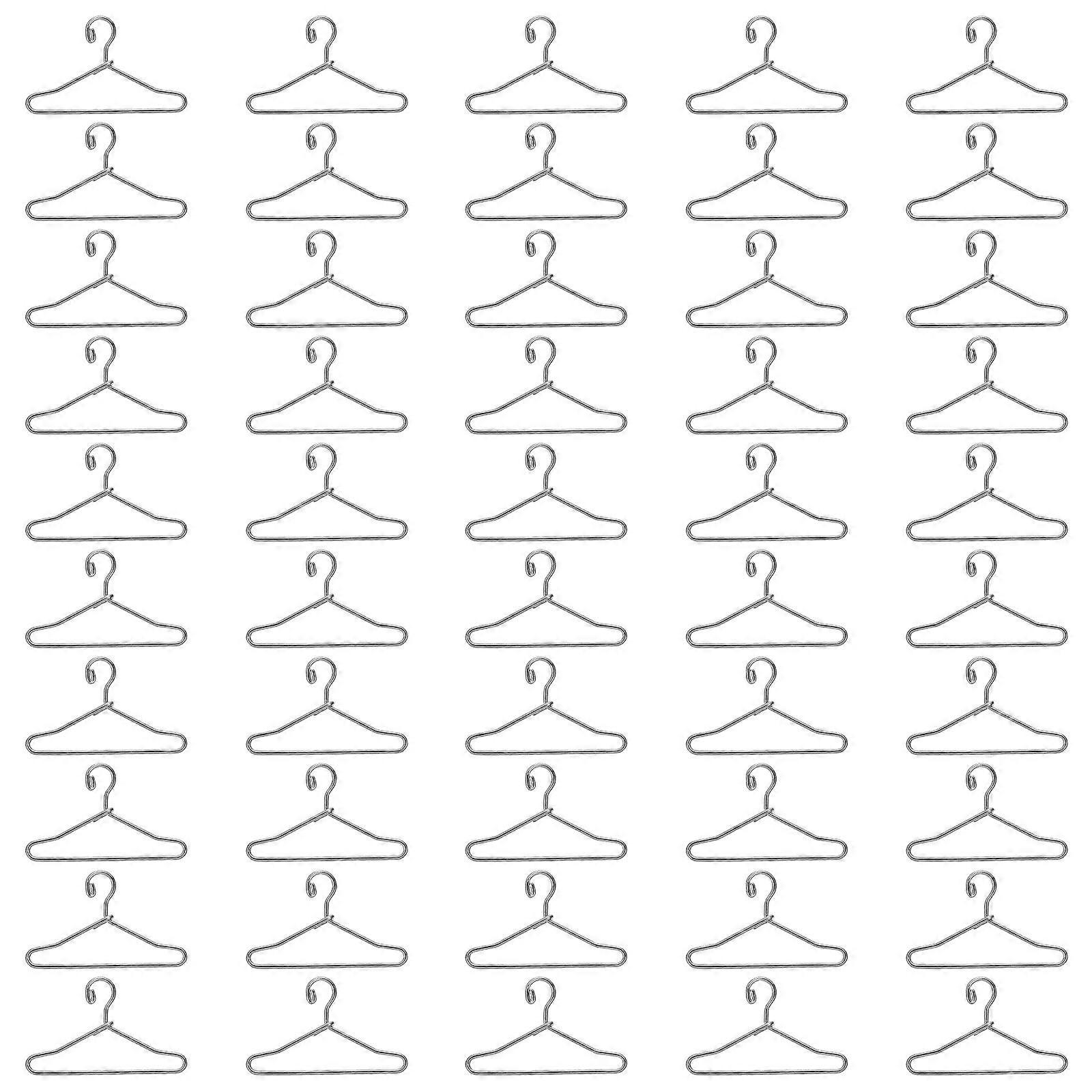 50PCS Metall Puppe Kleiderbügel Professionelle Kleiderbügel Mini Kleiderbügel