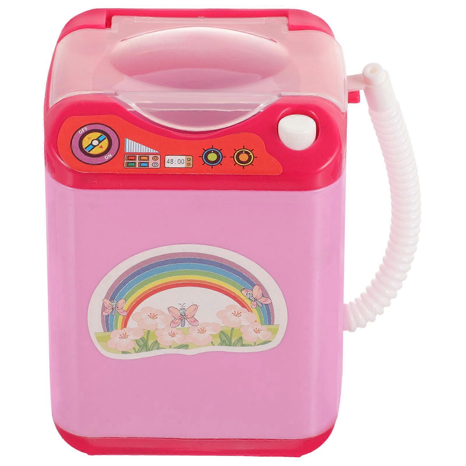 ミニおもちゃ洗濯機キッズウォッシャー電気屋内エンターテイメントピンク1個