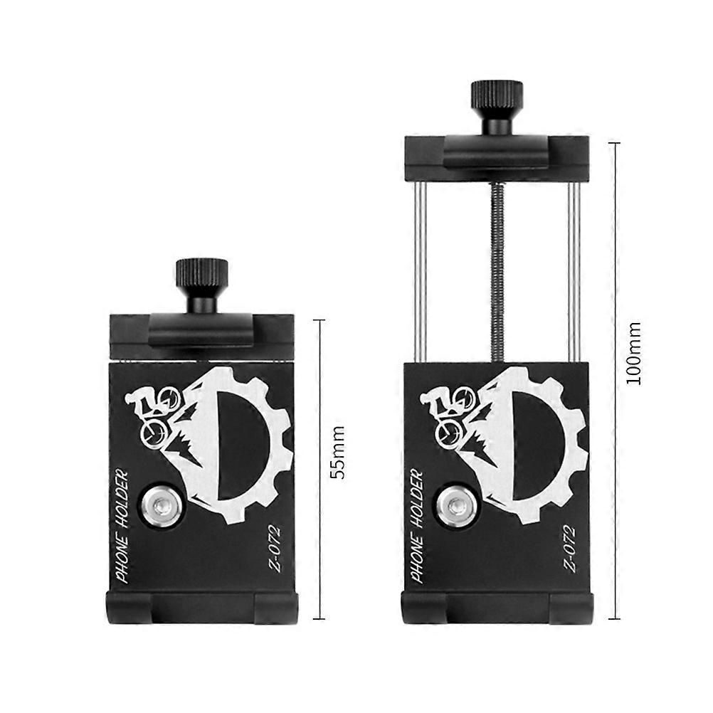 Mobile Phone Support Cellphone Fixed Trestle Adjustable Angle Secure Lock For Biking Riding 8.5X8X3CM Black 1Pack