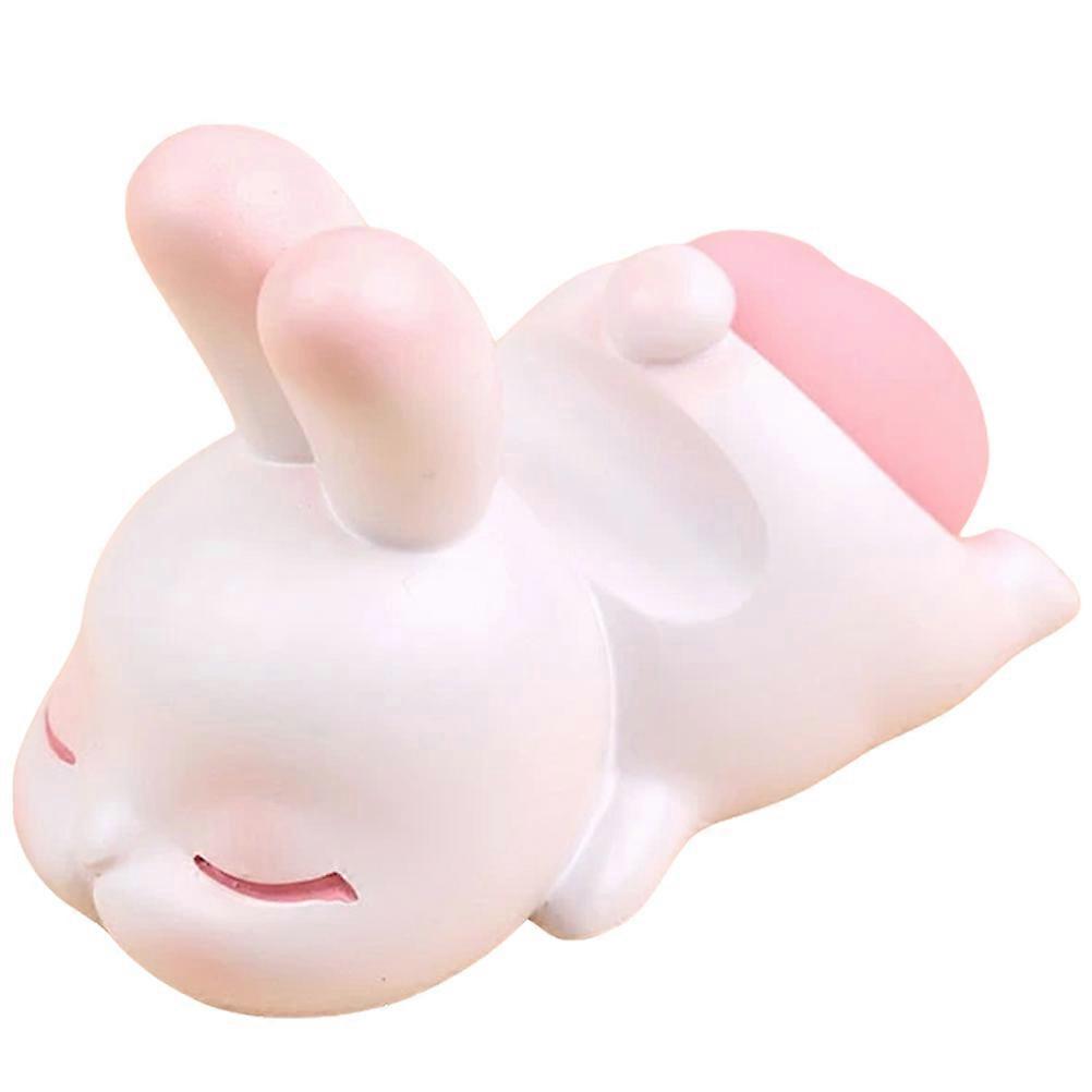Animal Phone Holder Desk Cartoon Style Bunny Shape Resin Cellphone Support For Home Use Cute Rabbit Smartphone Stand 1Pack