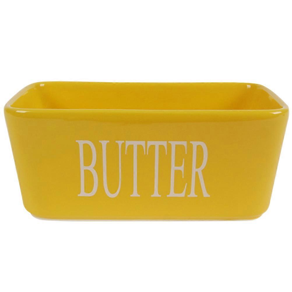 Rectangle Butter Dish Ceramic Dessert Storage Elegant Appearance 1Pack